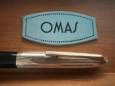 🔴 OMAS penna stilografica 556/S Extra cappuccio dorato pennino ORO Brevetto 445