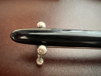 Lus Pen Fountain Pen 59 Black With Hood Chrome Marking Vintage 1950 n.1