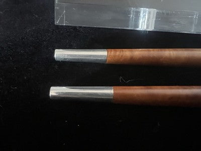 Giannini Base Stylo-Plume Stylo à Plume Sphère Argent 925 Bois Stilofori Schreibtisch 