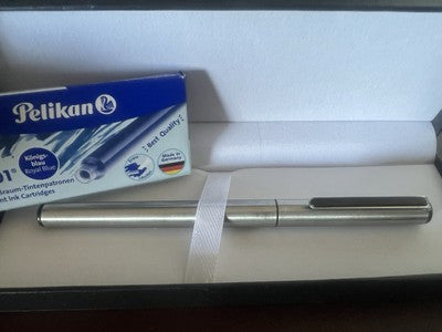 🔴 PELIKAN penna stilografica cromata SIGNUM P505 con cartucce vintage