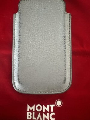 🔴 MONTBLANC Meisterstück iPhone 5 5s SE rigid original gray leather cover