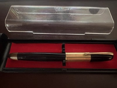 Universal-Füllfederhalter, Zelluloidkappe, goldener Stift, Vintage-Stil 