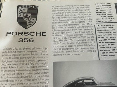 Porsche 356 Poster Kunstdrucke 35x25 Die Freizeit Originale Vintage 10 Stücke