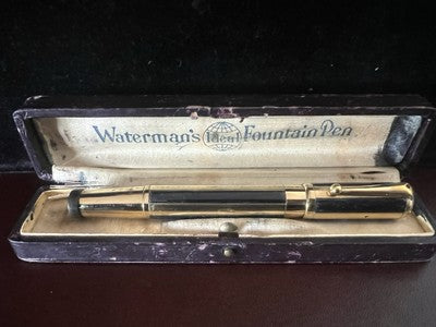 🔴 WATERMAN'S penna stilografica retrattile mosaico ONICE funziona vintage A