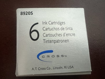 🔴 CROSS cartuccia inchiostro penna stilografica BLU originali confezione 6