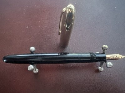 🔴 OMAS penna stilografica 556/S Extra cappuccio dorato pennino ORO Brevetto 445
