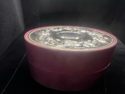 🔴 Scatola box orologio ARGENTO 925 gioiello astuccio cofanetto seta rigida