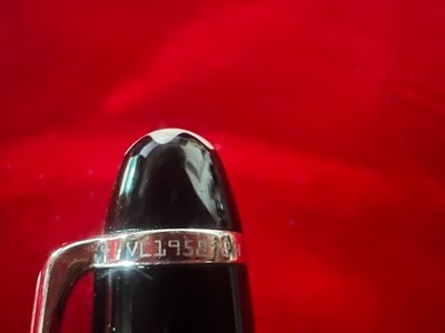 🔴 MONTBLANC penna sfera Meisterstück platinum PIX scrive con astuccio perfetta