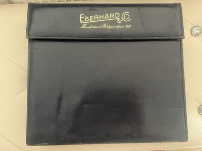 🔴 EBERHARD scatola orologi polso uomo cofanetto custodia pelle 12 POSTI vintage