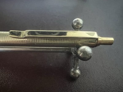 🔴 LALEX penna sfera placcata oro guilloché scatto vintage con astuccio B