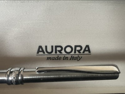 Aurora Stylo-Plume Sphère Magellano Chrome Écrit Avec Garantie Trousse C