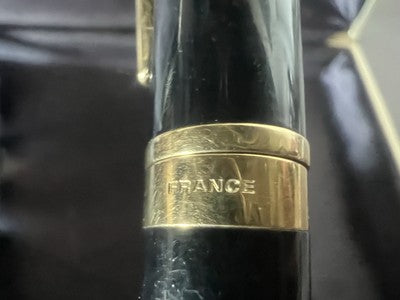 🔴 WATERMAN penna stilografica Perface lacca nera pennino M profili dorati