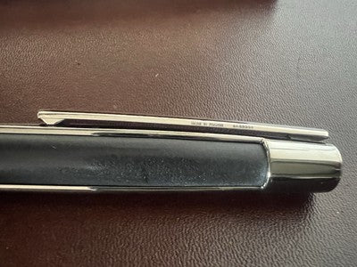 🔴 DUPONT penna sfera DEFI nera profili finitura palladio scrive con astuccio