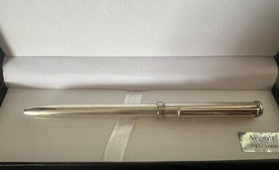 Rafael D'Andre Stylo-Plume Sphère Argent 925 Massif Écrit Avec Trousse 