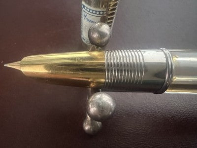 🔴 MEILOR penna stilografica pennino ORO 14KT Soennecken eG vintage '45 NOS