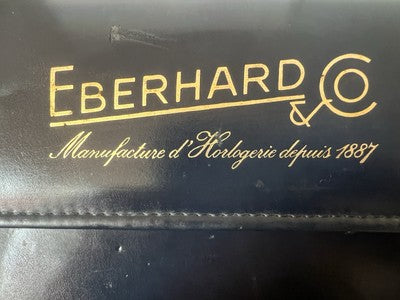 🔴 EBERHARD scatola orologi polso uomo cofanetto custodia pelle 12 POSTI vintage
