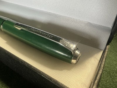 🔴 PELIKAN penna stilografica Pelikano VERDE scrive con cartucce vintage