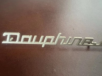 Alfa Romeo Dauphine Armes Voiture Emblème Orrnement Plaque Métal 2 Pièces Cru