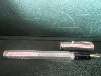 🔴 MONTEGRAPPA penna stilografica ARGENTO 925 Reminiscence greca pennino ORO F