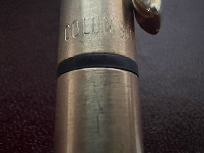 🔴 COLUMBUS penna sfera PLACCATA ORO pulsante a scatto scrive vintage