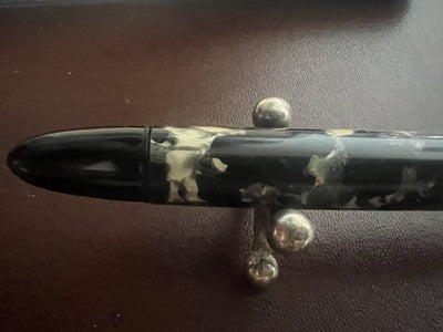 🔴 ERO penna stilografica marmorizzata pistone pennino placcato oro vintage b