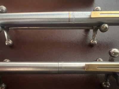 🔴 SHEAFFER penna sfera + roller Imperial Triumph metallo cromato profili dorati