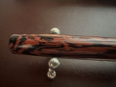 Wilmas Stift Füllfederhalter Zelluloid Gebändert Hebel Schreibt Vintage 1930