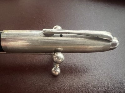 Lus Stift Füllfederhalter 59 Schwarz Mit Kapuze Chrom Schreibt Vintage 1950 No