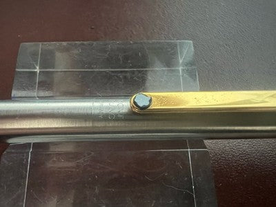 🔴 MONTBLANC penna sfera Noblesse cromata finiture dorate scrive vintage