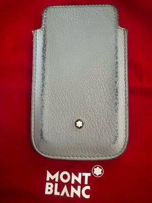 🔴 MONTBLANC Meisterstück iPhone 5 5s SE rigid original gray leather cover
