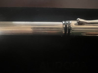 Aurora Stylo-Plume Sphère Ipsilon Argent Massif 925 Modèle B34 Nouvelle NOS 