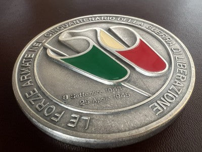 🔴 Medaglia LE FORZE ARMATE cinquantenario guerra LIBERAZIONE 1943-1945