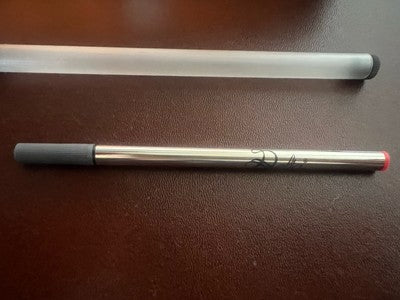 🔴 DELTA refill penna roller inchiostro ROSSO 612 2 PEZZI ricarica ricambio