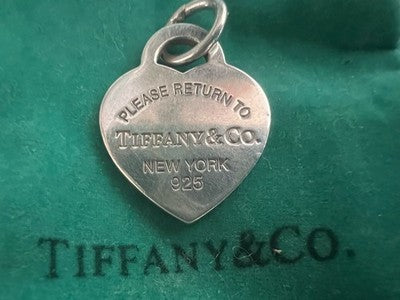 Tiffany & Co. Heart Pendant Silver 925 With Double Hallmarks And Box