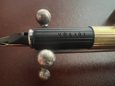 AURORA Pluma Hastil Vermeil Plata 925 Baño De ORO Vintage