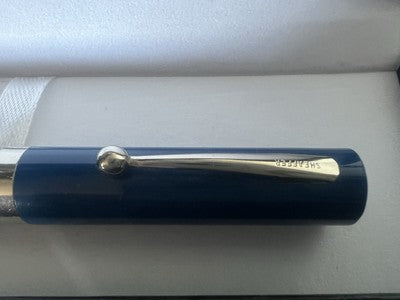 🔴 SHEAFFER penna stilografica blu a cartuccia pennino M No Nonsense vintage