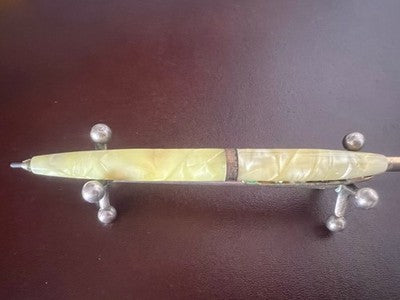 🔴 Matita meccanica celluloide marmorizzata a ragno con mine 1,4 vintage 1940