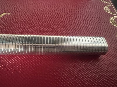Cartier Fountain Pen Vendome Trinity Silver Solid 925 Cartridges Vintage 2