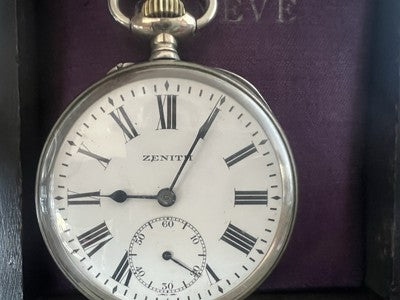 🔴 ZENITH orologio tasca Ferrovie Stato Gran Prix 1900 ASSEGNATO capo stazione