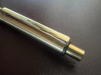 🔴 COLUMBUS penna sfera PLACCATA ORO pulsante a scatto scrive vintage