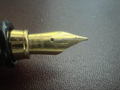 🔴 OSAMA penna stilografica mini da agenda lacca verde e dorata scrive vintage