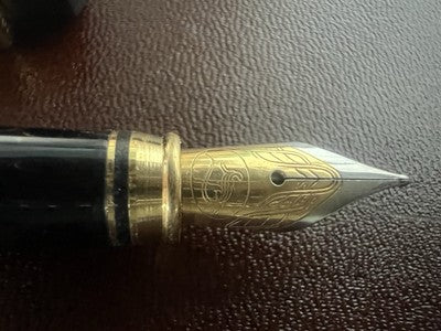 Andre' Denis Stylo-Plume Stylo à Plume Laque Noire 8 Avec Cartouches 