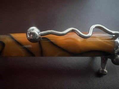 🔴 JEAN PIERRE LEPINE penna sfera ZIG ZAG marmorizzata scrive Parigi vintage