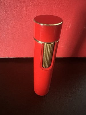 Maruman Feuerzeug Lack Rot Zylindrisch Funktionstüchtig Vintage