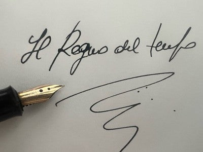 Linz Stift Füllfederhalter Schwarz Kolben Feder Gold 14 KT Schreibt Vintage