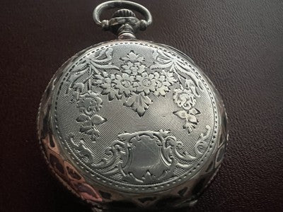 🔴 Orologio tasca ARGENTO 800 donna revisionare parti vintage UNION HOROLOGERE 1