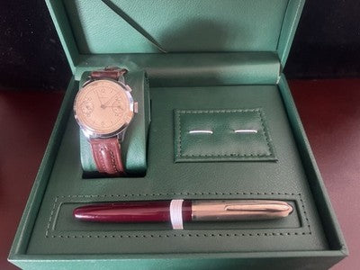 POSTALA Landeron 48 Bicompax Chronograph Rare Original Working Vintage '40