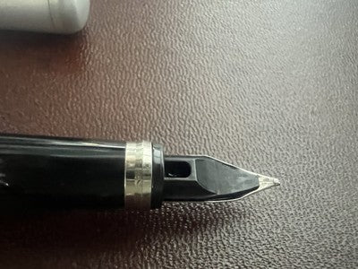 🔴 A.G. SPALDING & BROS penna stilografica RF lacca cromata satinata pennino F