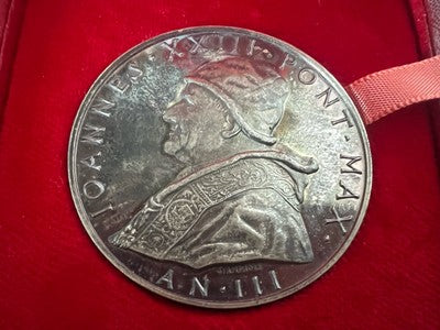 🔴 VATICANO medaglia Papa GIOVANNI XXIII 1958-1963 fior conio FDC anniversario