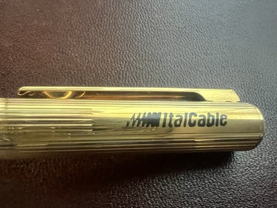 🔴 AURORA penna stilografica Marco Polo ARGENTO 925 MASSICCIO F placcata oro